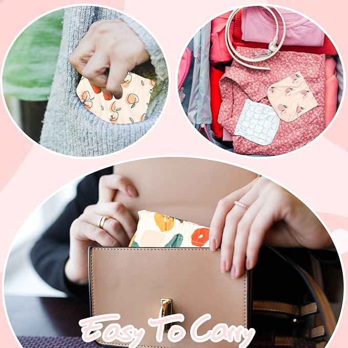 CANIPHA Pocket Cosmetic Bag, Waterproof Portable Small Makeup Bag No Zipper Self-Closing Small Makeup Pouch for Women Mini Makeup Bag Travel Storage for Cosmetics Headphones Jewelry