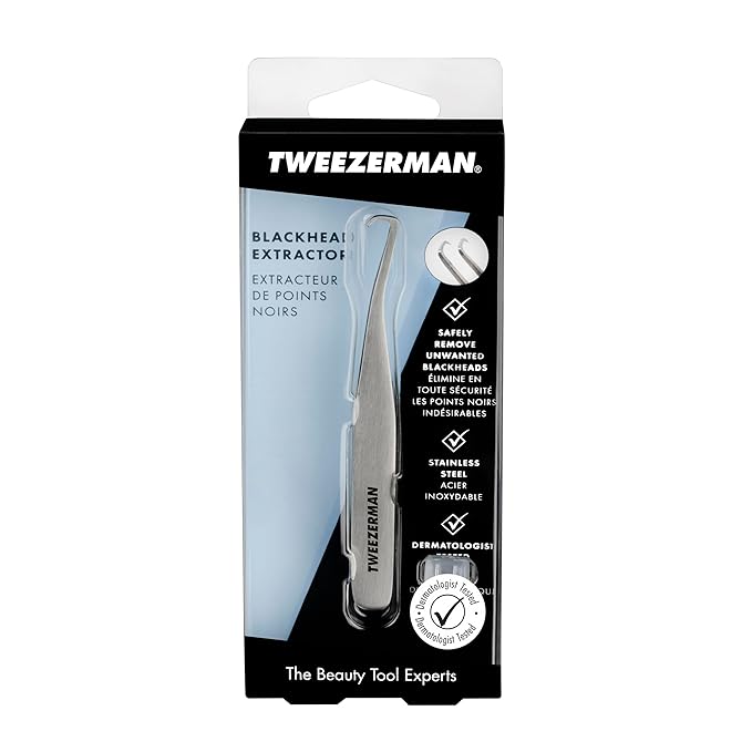 Tweezerman Stainless Steel Blackhead Extractor, Silver