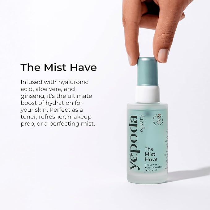 Yepoda The Mist Have, Hydrating Toner Face Mist, Deeply Hydrates & Revitalizes the Skin, Vegan Korean Toner Mist for All Skin Types, 50 ml