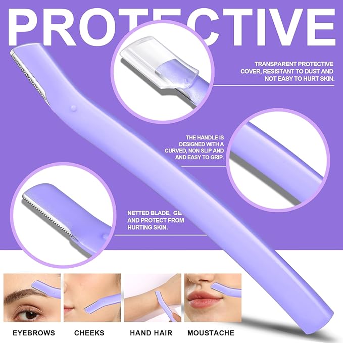 FANDAMEI Eyebrow Scissors, Eyebrow Kit, Eyebrow Tweezers for Women, Eyebrow Razor, Eyebrow Brush. Eyebrow Kit for Men with Leather Case. Eyebrow Scissors for Women Facial Hair Ingrown Hair Removal