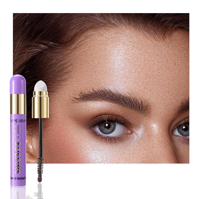 3 In 1 Hair Color Concealer Stick - Temporary Gray Hair Cover Up, Root Touch Up Hair Mascara with Precision Applicator, Waterproof Long Lasting for Eyebrows Beard Hairline 03# Medium Brown