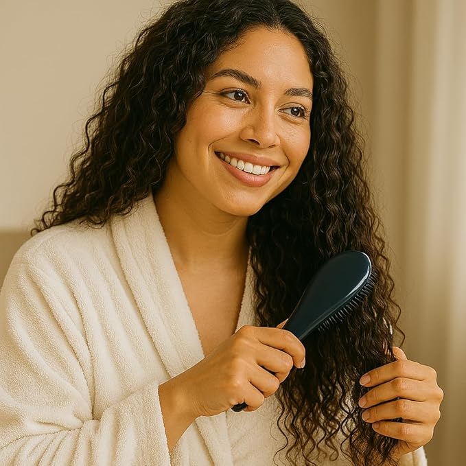 Wave Detangling Brush Set for Curly Hair, Thick, Straight & Natural Hair - Gentle Detangler Hair Brush for Women, Kids & Toddlers with Flexible Bristles -Hairbrush for Wet & Dry detangle