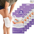 Medcosa Adult Washcloths - Unique Disposable Body Wipes Shaped Like a Glove - Unscented, Premoistened Wet Wipes - 5 Pack (50 Wash Cloths)