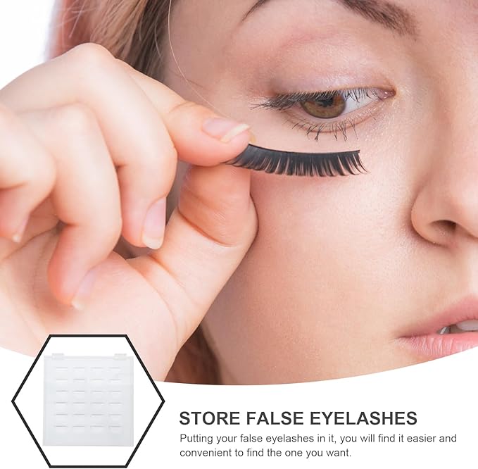 TOYANDONA Eyelash Storage Box Flip Lid Monolayer False Eyelash Organizer Case Makeup Accessories Holder