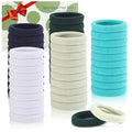 Bessrung 100 PCS Seamless Nylon Hair Ties, No Damage Elastics Hair Ties for Women Girls, Soft Stretchy Ponytail Holders for Thin Thick Hair, Snag-Free Hair Bands(Gradient Blue)