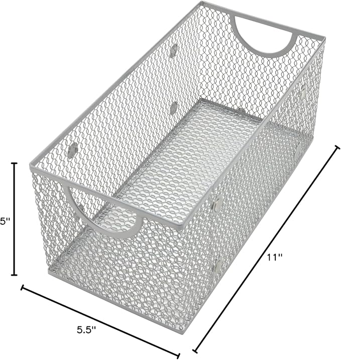 YBM Home Wire Mesh Storage Basket Organizer for CD and DVDs - 6 Pack