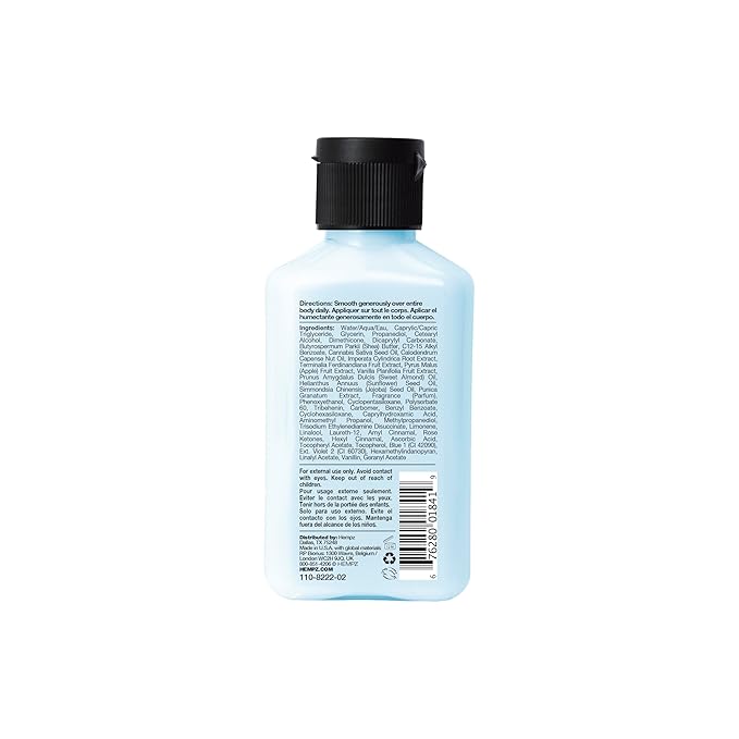 HEMPZ Body Lotion Triple Moisture - Whipped Crème Daily Moisturizing Cream, Shea Butter Hand and Body Moisturizer - Hemp Lotion - Skin Care Products, Hemp Seed Oil - 2.25 oz.