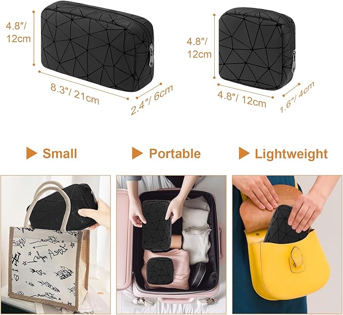 Period Bag for Teen Girls, Leather Sanitary Napkin Storage Bag, Portable Menstrual Pad Bag Period Pads Pouch, Small Make Up Bags