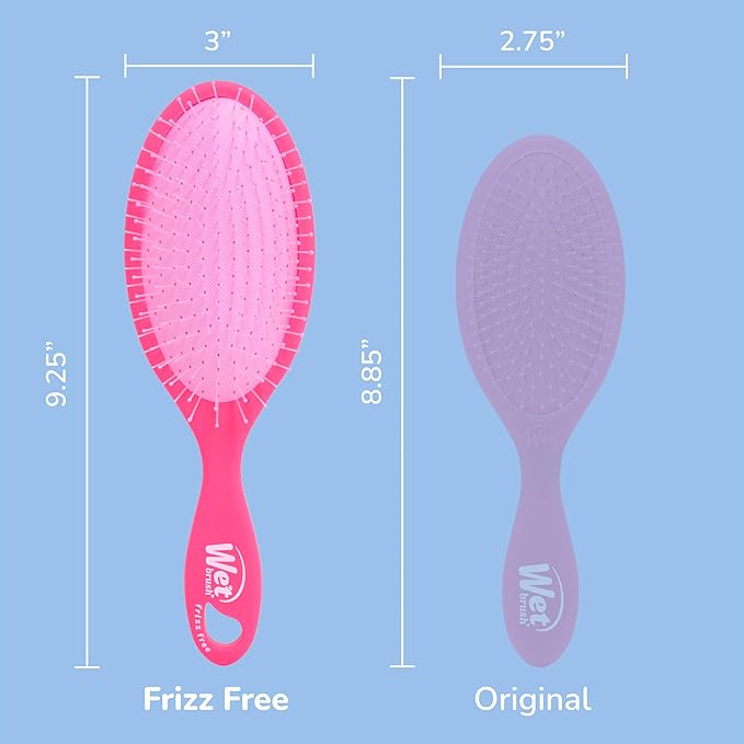 Wet Brush Frizz-Free Detangler Brush with Ionic Technology, Pink, Provides Frizz Control, Reduces Static, and Smooths All Hair Types, Best For Dry Hair, Made for Women, Men & Kids