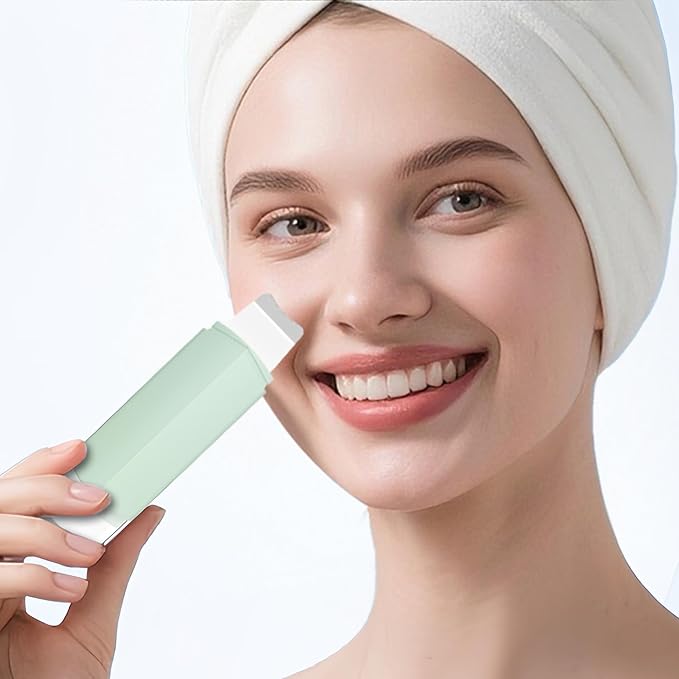 Blackhead Remover Tool for Nose Pore, Professional Facial Spatula, U Shaped & Circular Widened Head for Pore Cleaning, Green