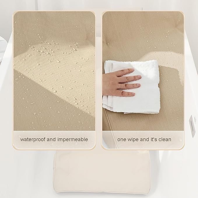 Ergonomic Luxury Bathtub Pillow, Bathtub Pillow Machine Headrest for Soaking & Straight Back Tubs - Bath Accessories