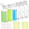 Travel Bottles for Toiletries 6 Pack 3.4oz/100ml TSA Approved Shampoo and Conditioner Bottles Leak-proof Squeezable Travel Size Containers Refillable Empty Plastic Squeeze Bottle (Clear)