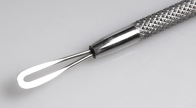 Diane Two-Sided Comedone Extractor Tool, Stainless Steel Blackhead and Whitehead Remover for Clearer Skin
