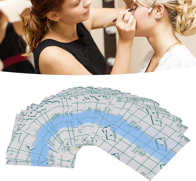 Marhynchus 100pcs Makeup Hand Palette Waterproof PU Film Self Adhesive Disposable Makeup Mixing Palette