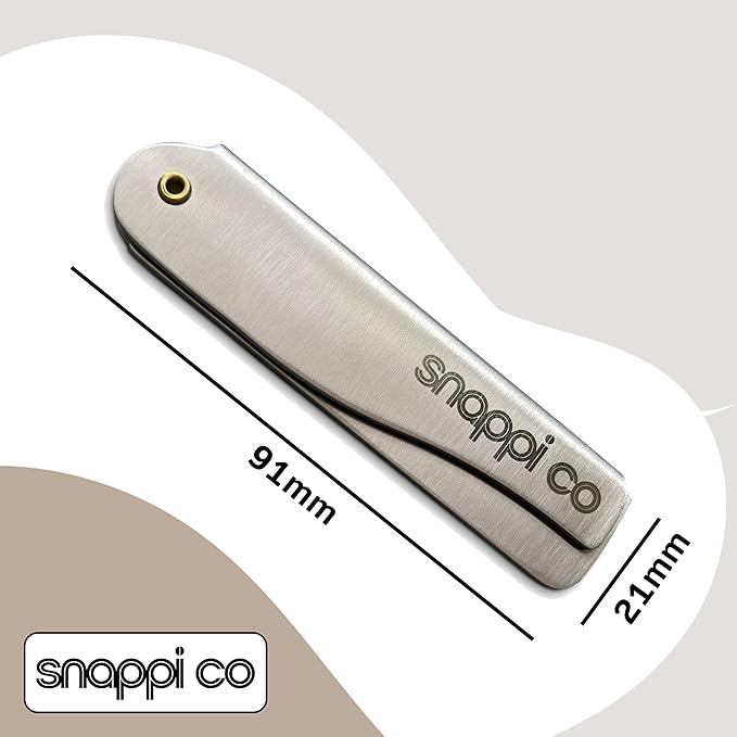 Snappi Co® Metal Folding Beard Comb | 304 Stainless Steel Pocket Comb for Men for Beard Grooming, Hair Styling & Moustache Care | Compact Flip Comb, Portable Mens EDC Accessories | Includes Gift Box