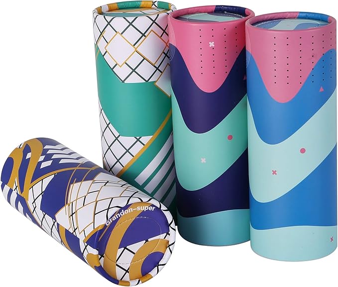 Car Tissue Holder with Facial Tissue Bulk, Car Tissues Box Round Container - Tissue Tubes for Car, Travel Tissues Perfect for Car Cup Holder - 4PK (blue)