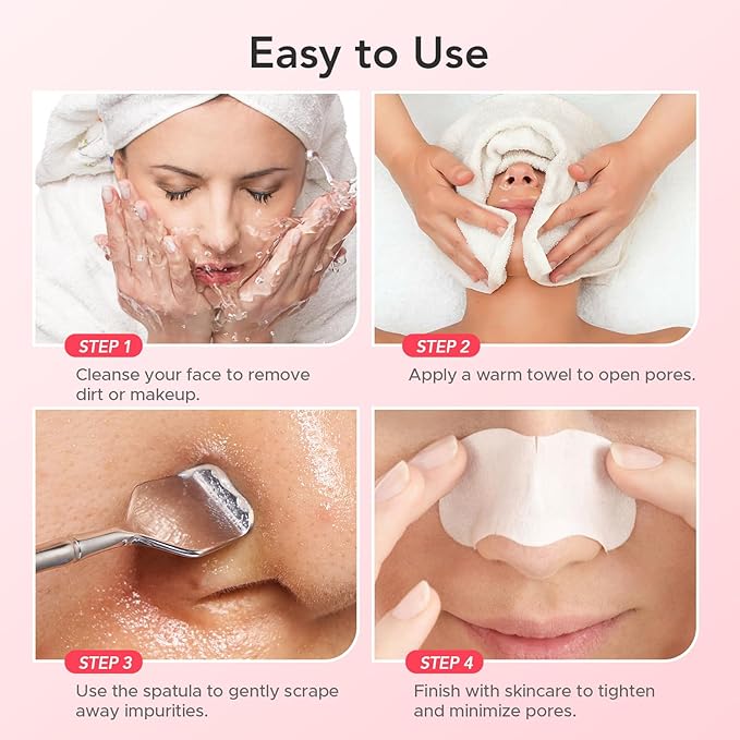 Litbear 6 Pcs Blackhead Remover Tools,Pimple Popper Tool Kit,Blackhead Pimple Comedones Extractor,Acne Tools Extractor kit, Scraper for Face Nose Deep Cleansing with Leather Case
