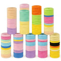No Damage Hair Ties, 120 PCS Soft Seamless Cotton & Nylon Elastic Ponytail Holders, Hair Bands for Thick Hair, Hair Accessories for Girls & Women (Multicolor)