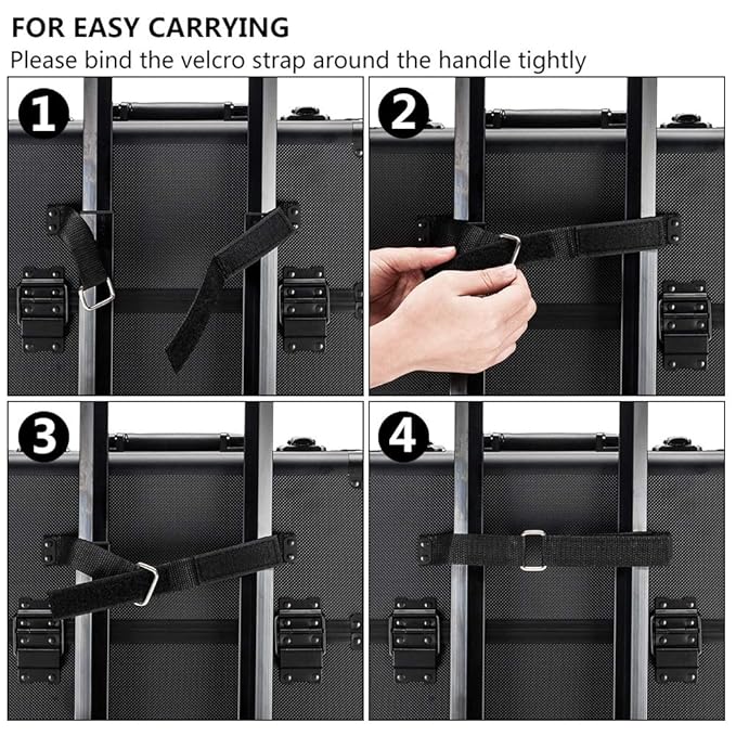 mefeir 2 in 1 Rolling Makeup Train Case Professional Cosmetic trolley on Wheels Aluminum Nail Cart Cosmetic Suitcase for professional makeup artist, Luggage Lockable w/4 Removable Wheels (Black)