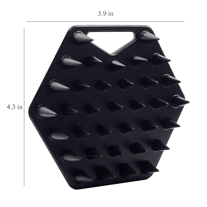 The BEARD BLACK Silicone Beard Scrubber, Facial Hair Exfoliator Brush, Deep Cleans, Removes Beardruff & Dandruff, Unclogs Pores & Helps Hair Growth, Soft-Touch Shower & Bathroom Accessory for Men