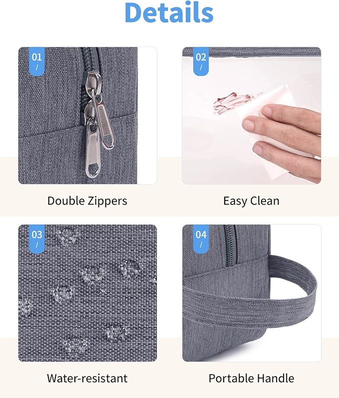 Narwey Travel Toiletry Bag for Women Traveling Dopp Kit Men Travel Bag for Toiletries Cosmetic Bag Makeup Bag Medicine Bag for Traveling