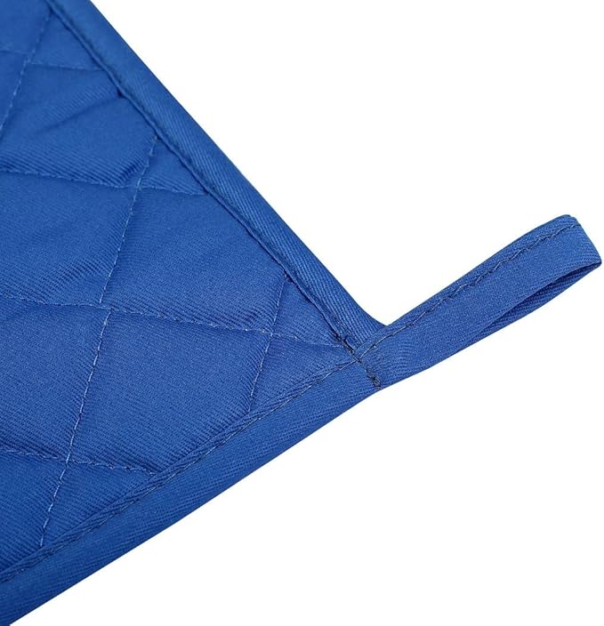 6 Pack Potholders Kitchen Pot Holders Set,Cotton Pot Holders for Kitchen 7 inch hot Pads,Heat Resistant Hot Pads for Cooking and Baking Dark Blue