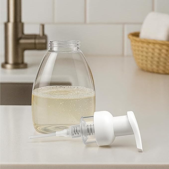 Bar5F 4-Pack Foaming Soap Dispenser Pump Bottle for Dr. Bronner's Castile Liquid Soap 8.5-Ounce