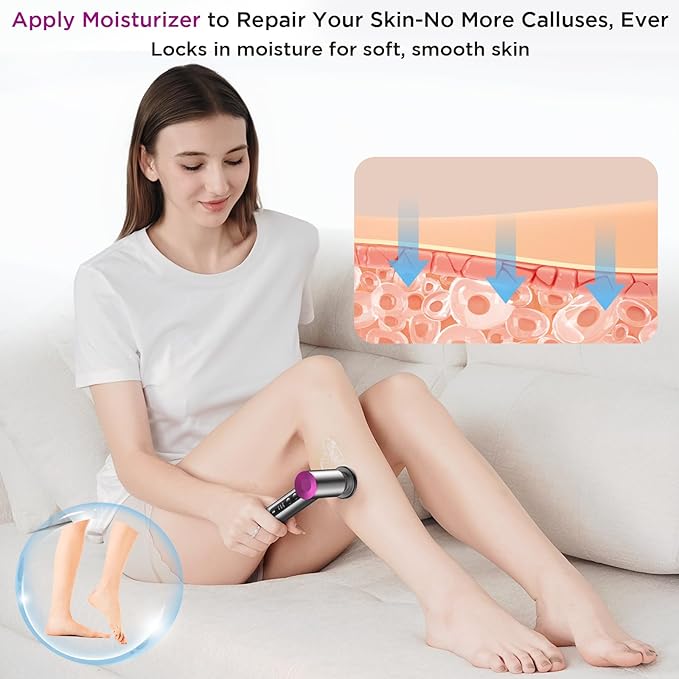 Electric Foot Callus Remover, Apply Oil,Foot SPA, Foot File,Reusable Nano-Glass Head, Ergonomic Premium Aluminum Callus Remover for feet, Rechargeable Pedicure Tools for Feet,Gifts for Men Women