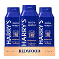 Harry's Men's Body Wash - Redwood - 18 fl oz - Shower Gel for Men - No Parabens,Sulfates,or Dyes,(Pack of 6)