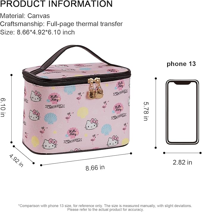 AmBealla Cosmetic Bag Large Makeup Bags Pink Travel Case with Makeup Brush Holder,Cosmetic Organizer for Women,Toiletry Bag for Skincare&Beauty Tools Sweet Cute for Girls