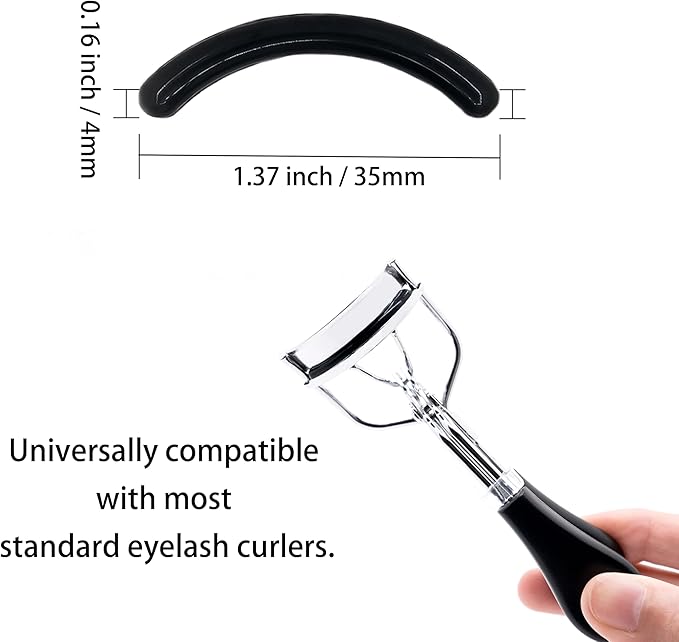 i-Laesh Eyelash Curler Refills - Premium Silicone Pads for Shiseido, Tweezerman & Universal Fit Curlers - 24PC, Ultra-Soft & Pinch-Free Curl