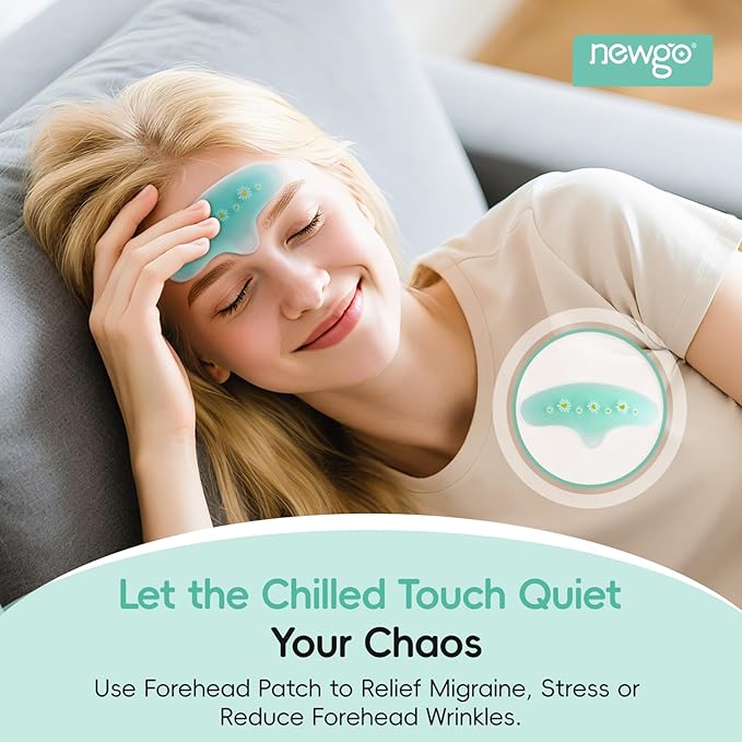 NEWGO Cooling Eye Mask Face Ice Pack for Puffy Eyes and Migraine Relief（7-in-1 Set, Cold Therapy Gel Eye Pads for Face Post-Cosmetic Botox, Filler Recovery, Puffy Eyes & Dark Circles