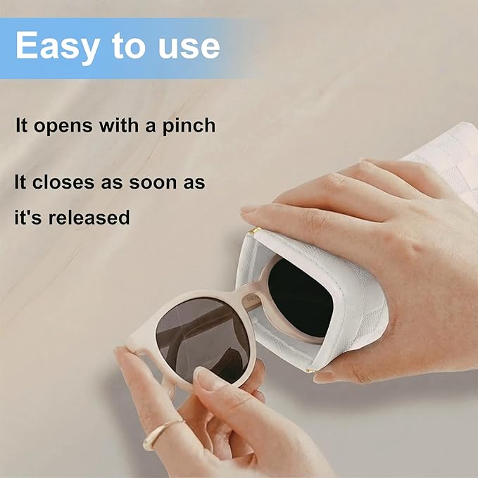 4Pcs Small Makeup Bag for Purse, Mini Checkered Leather Purse Pouches for Purse Small Makeup Pouch Small Coin Purse Organizer Pouches, Portable No Zipper Pocket Cosmetic Bag for Women (White, Black)