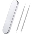 Titanium Lancet Needle Pimple Popper Tool Facial Milia Remover Blackhead Blemish Remover Blackhead Whitehead Extractor Professional Lancet Zit Blemish Comedone Removal Tool 2 Pieces with Box
