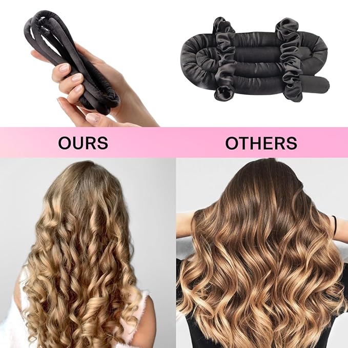 Lanzhire Overnight Curling Headband for Heatless Curls, No Heat Rod for Long and Short Hair (Pink Tie Dye)