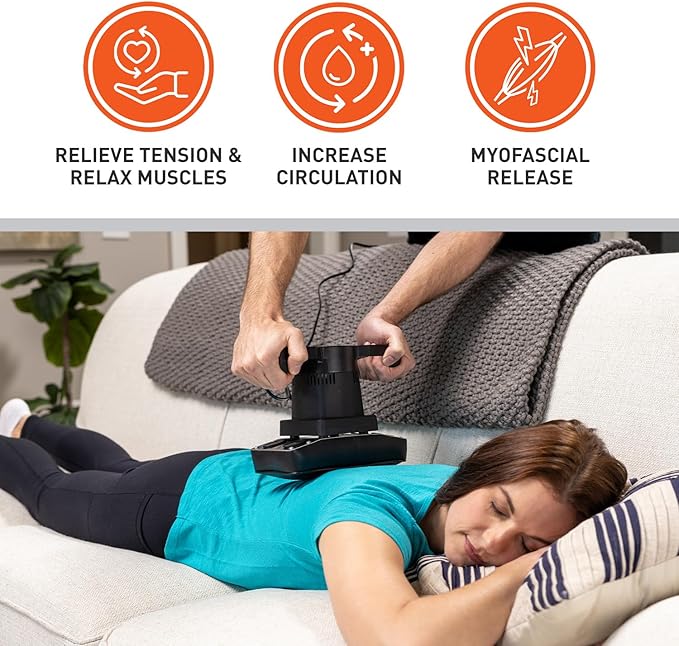 Body Sport Therapeutic Variable Speed Professional Vibrating Massager for Pain & Aching Muscle Relief – High-Powered, Effective, Chiropractic Myofascial Release Tool & Trigger Point Therapy