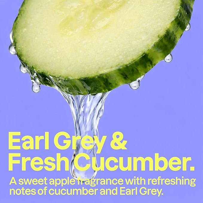 ATTITUDE Body Wash, EWG Verified Shower Gel, Dermatologically Tested, Plant and Mineral-Based, Vegan Personal Care Products, Earl Grey & Fresh Cucumber Scent, 32 Fl Oz