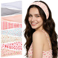 obeoby 8 Pack Pink Cute Headbands for Girls Daughter, Floral Stripe Headbands for New Moms Gifts Spring Summer Outfit Non Slip Wide Headband