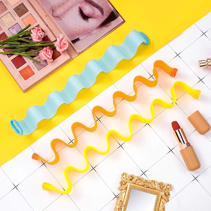 WILLBOND 30 Pieces Heatless Waver Hair Curlers Styling Kit, No Heat Damage Overnight Hair Curlers Rollers with Styling Hooks for Women Girls Long Hairs(50 Cm/ 19.68 Inch)
