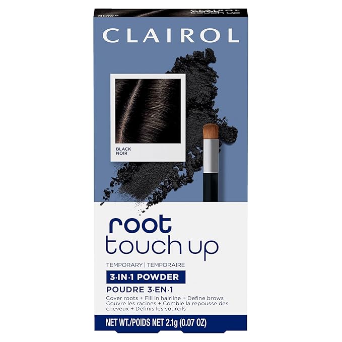 Clairol Root Touch-Up Temporary Concealing Powder, Black Hair Color, Pack of 1