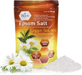 MED PRIDE Epsom Bath Salts 19.2oz, with Green Tea & Chamomile - Relaxing Foot Bath Salts for Soothing, Muscle Recovery & Relaxation - Soaking Salts