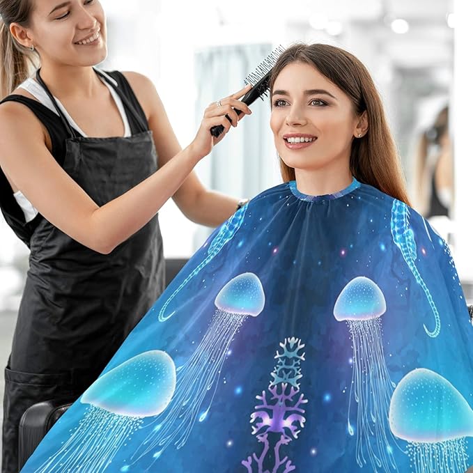 visesunny Professional Barber Cape Polyester Hair Cutting Salon Cape Apron Anti-Static Beard Bib