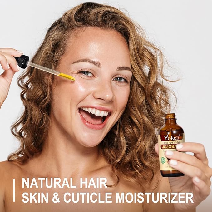 4oz Jojoba Oil (EWG Verified) 100% Pure Cold Pressed Jojoba Oil for Face, Hair, Nails and Skin, Unrefined & Hexane Free, Natural Body Facial Moisturizer Multi-purpose oil Base Carrier Oil