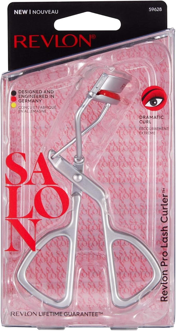 Revlon Salon Pro Eyelash Curler, Made with Corrosion Resistant Stainless Steel, For a Dramatic Curl, with Latex Free Silicone Pads