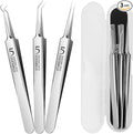 WSYUB Professional Blackhead Tweezers,High Hard Stainless Steel Blackhead Remover Tweezers, Precision Pimple Popper Tool Kit, Blackhead Extractor