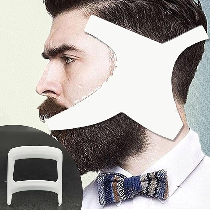Beard Styling Kit Combi Abs Beard Shaper 5 Pieces for Mustache, Hairstyle Tool Set Beard Styling Board for Hairline Design Card Neck