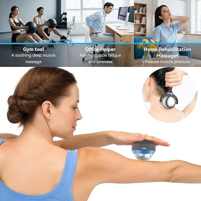 iECO Cold Massage Roller Ball - Ice Roller Ball for Muscles Deep Tissue, Cold & Heat Therapy, Plantar Fasciitis Roller