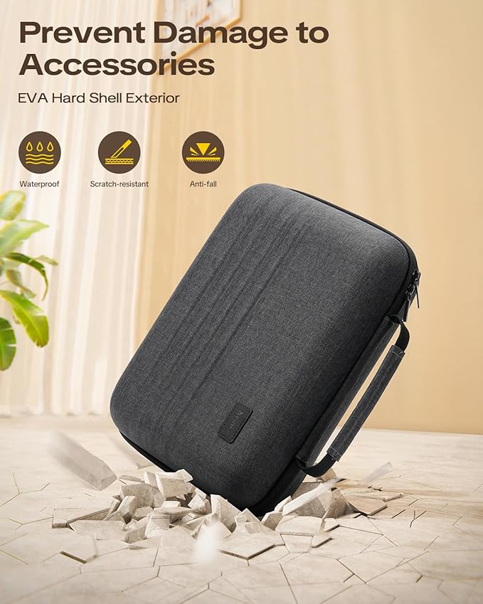 Hard Hair Clipper Case, Barber Case for Clippers and Supplies, EVA Hair Tools Travel Bag for Surker/Wahl/Andis/Novah Men Razor Guard Grooming Kits, Barber Accessories, Black (Bag Only)