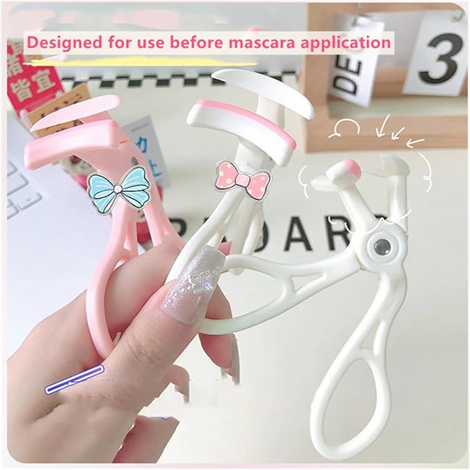 2 Pcs Eyelash Curler Set – Quick Natural Curl in Seconds – Long-Lasting Lift Without Pinching/Pulling – Professional Lash Curling Tool for Women & Girls – Achieve Voluminous, Eye-Opening Curls