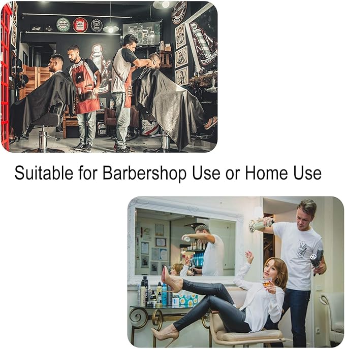 Haircut Barber Cape for Men Professional Salon Cape with Snap Hairdresser Cape for Hair Cutting Styling - 63”× 56”